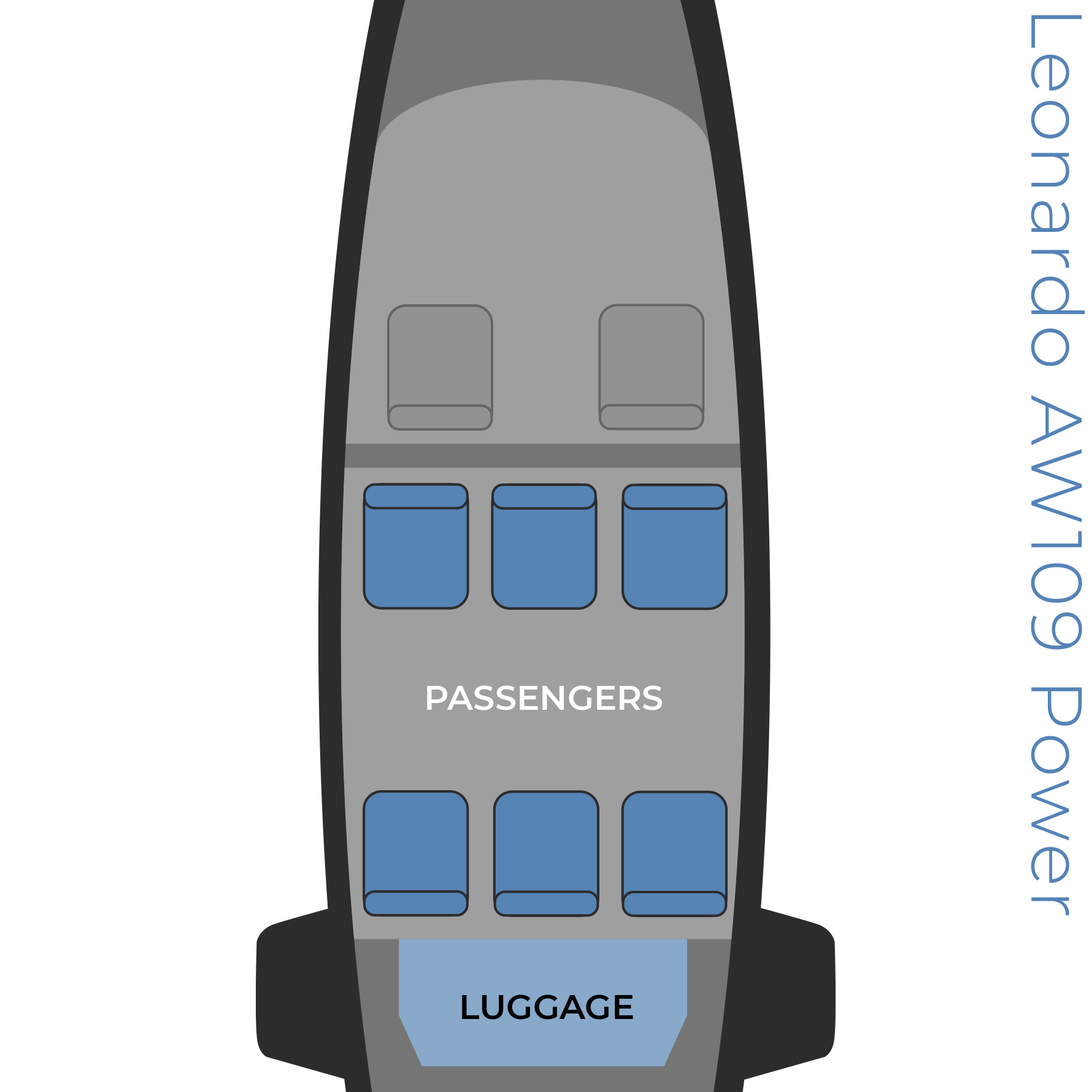 Leonardo AW109  seat configuration image